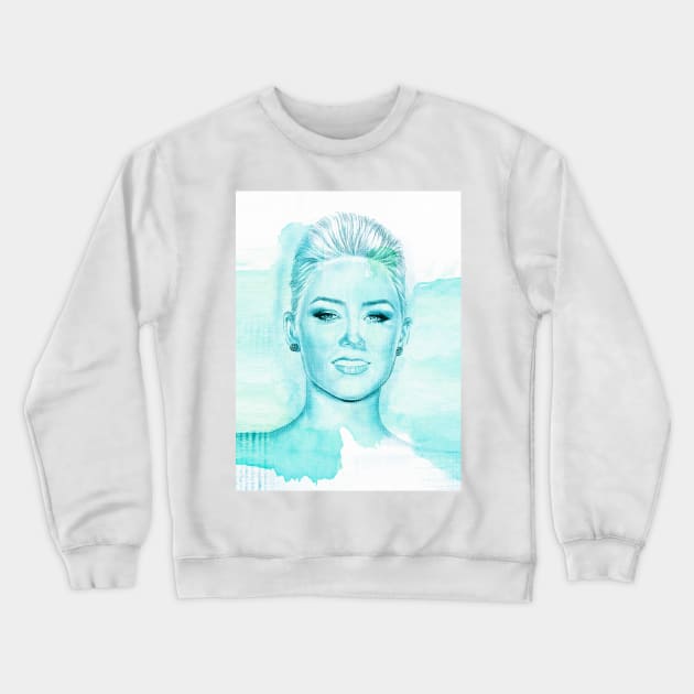 Amber Heard Crewneck Sweatshirt by Svetlana Pelin